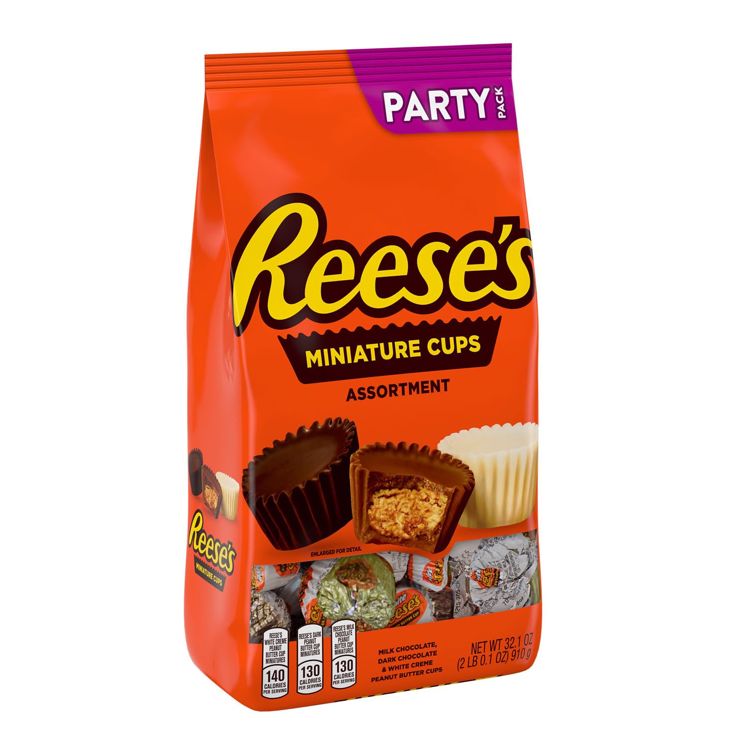 REESE'S Miniatures Assorted Flavored Peanut Butter Cups, Candy Party Pack, 32.1 oz - 24hrsmart